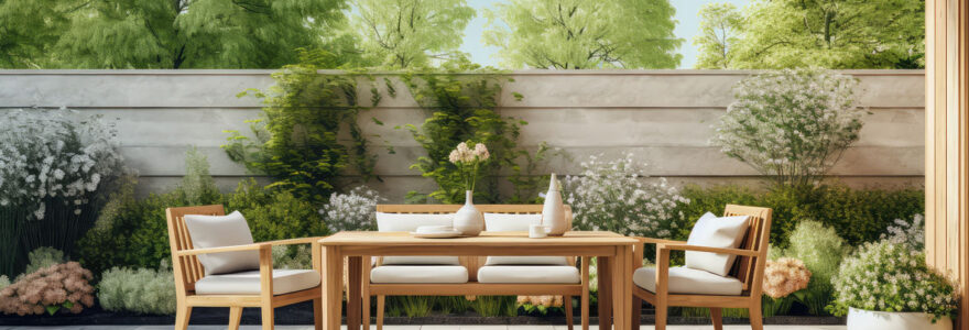 salon de jardin en bois
